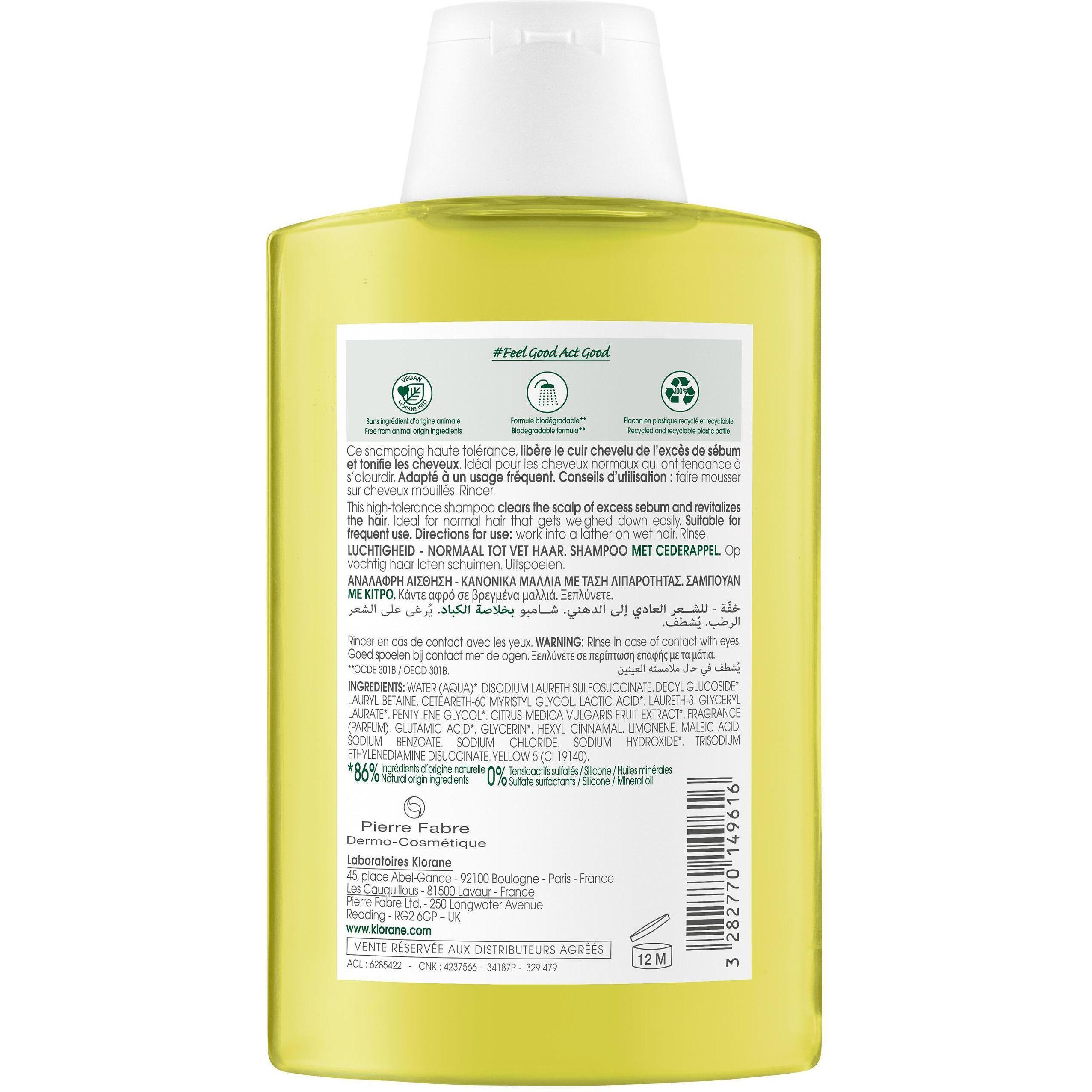 Thumbnail - Klorane, Shampoo, Zedrat Shampoo revitalisierend (200 ml, Flüssiges Shampoo)