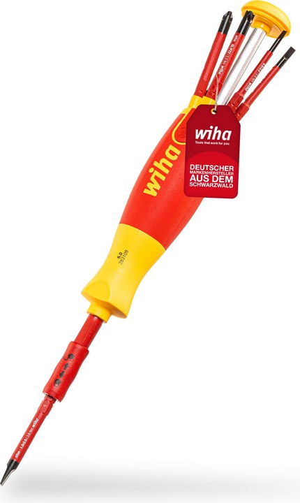 Productafbeelding Wiha 2831-09023 LiftUp electric sleuf / PZ / PZ PlusMinus 6stSchroevendraaier met bitmagazijn LiftUp e (Gleuf, Kruisvormig PZ)