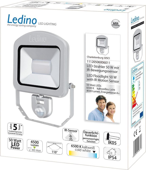 Actual product image Ledino LED spotlight w. sensor (4500 lm, IP54)