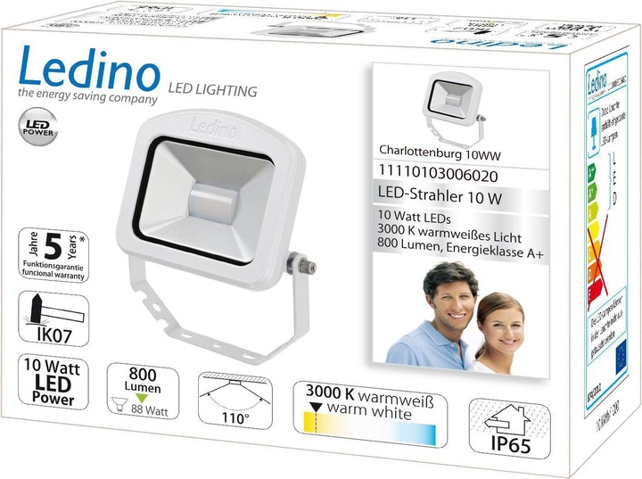 Image du produit Ledino Projecteur LED Charlottenburg (800 lm, IP65)