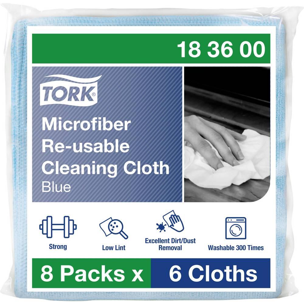 Tork Mikrofaser wiederverwendbare Reinigungstücher Blau 183600, Reinigungsutensil, Blau
