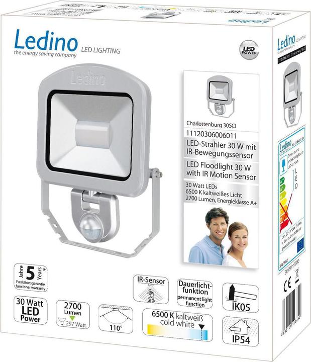 Immagine prodotto Ledino Faretto LED con sensore (2700 lm, IP54)
