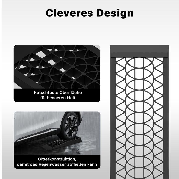 Actual product image Wiltec Auffahrrampe 2er Set 5t Traglast Autorampen PP Unterlegkeile 70x20x7,8cm