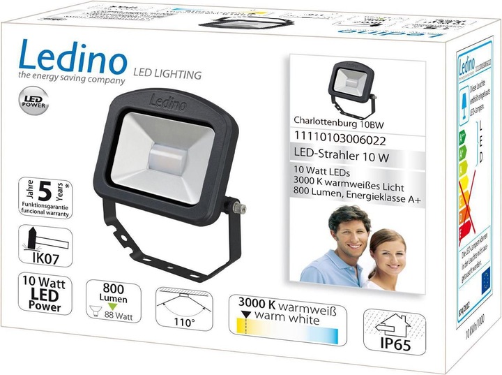 Image du produit Ledino Projecteur LED Charlottenburg (800 lm, IP65)