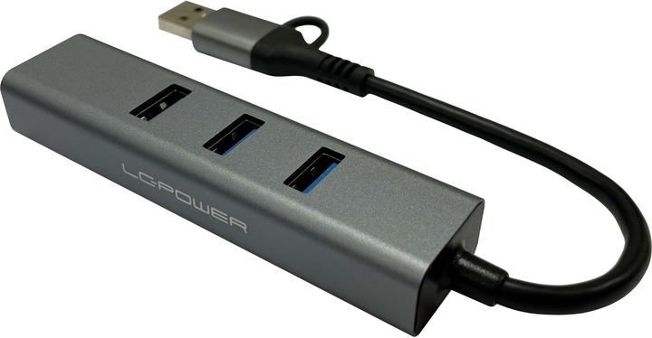 Image du produit LC-Power USB 3.2 HUB-C-Multi-9 1xRJ45,Externer 4-in-1 USB-C-HUB (USB-A, USB-C, 4 ports)