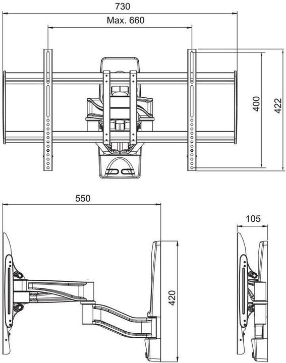 Actual product image PureMounts PM-PLATINUM-65 (Wall, 65", 30 kg)