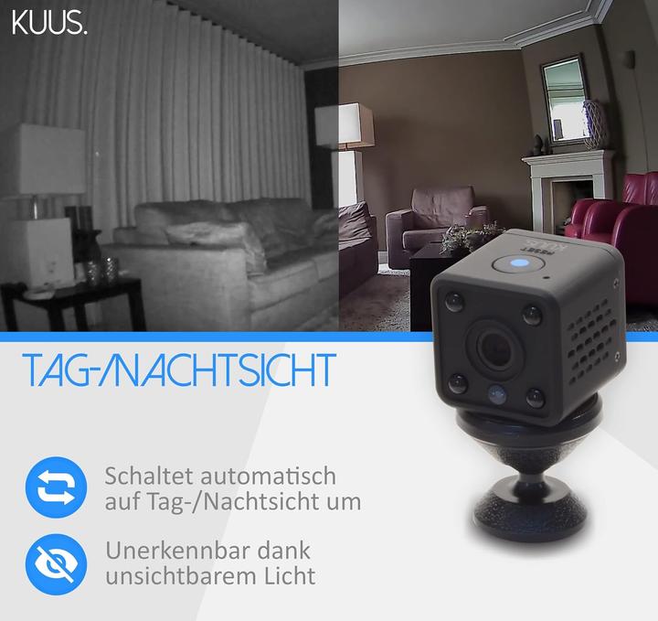 Actual product image Kuus. Mini Überwachungskamera mit Bewegungsmelder