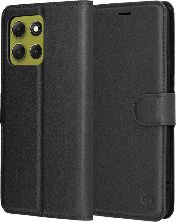 Techsuit - Leather Folio - Motorola Moto G86 - Black (Motorola Moto G86)