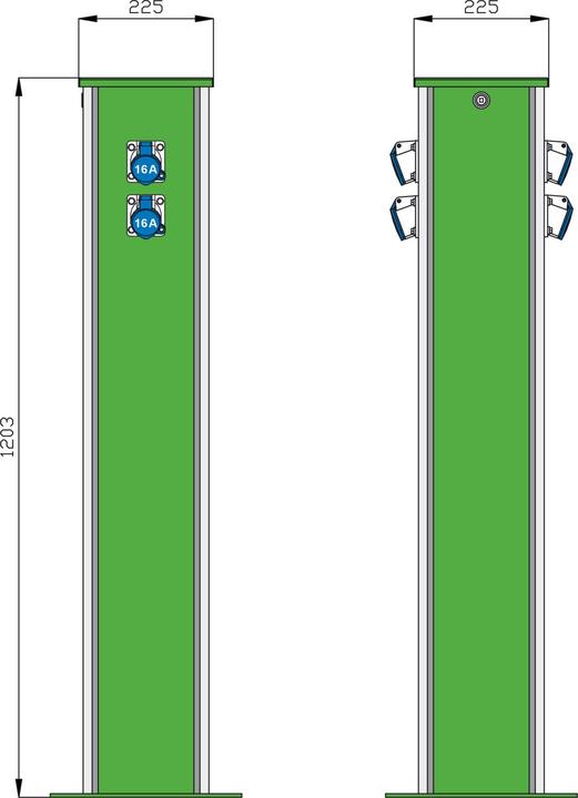 Produktbild Walther Werke WAL 84110400 EnergiesÃ¤ule (4x, CEE 16/3)