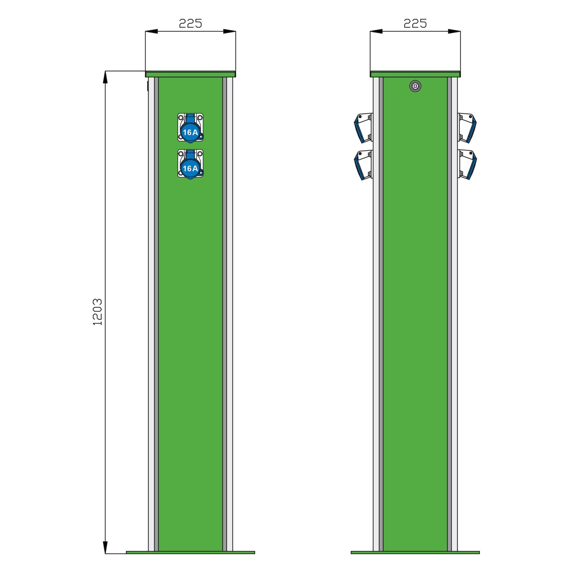 Walther Werke Grigio Distributore Di Corrente, Wal 84110400 Scuola Di Energia (4X, Cee 16/3)