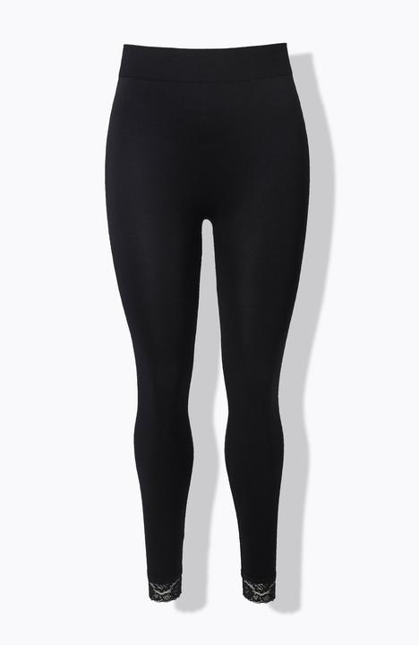 Produktbild Ulla Popken Strumpf-Leggings, Spitzenbündchen