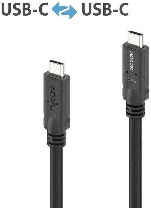 Image du produit Purelink MicroX4 USB4-Kabel USB C - USB C 2 m (2 m, 240 W)