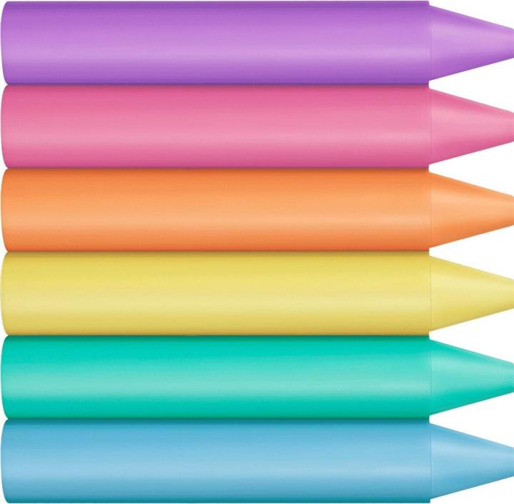 Produktbild Jovi Jovicolor Wachsmalstifte rund, pastel farblich sortiert, 60 Stück in Dose, 1 Spitzer (60x)