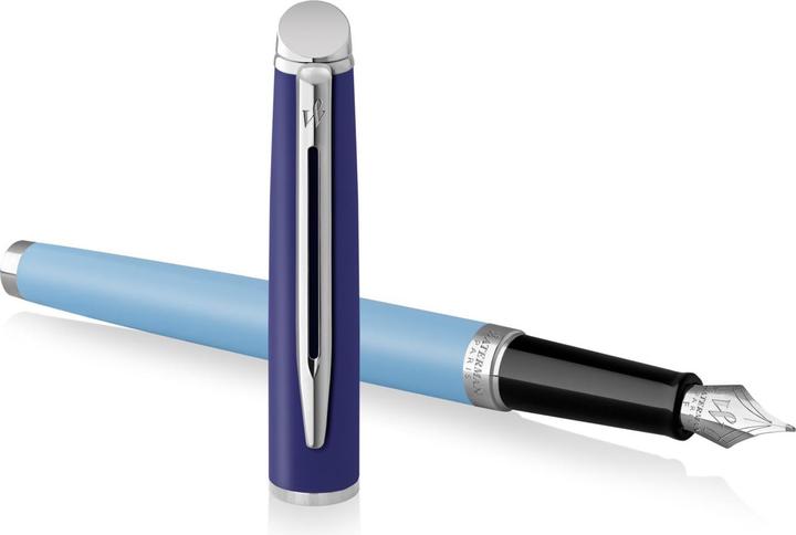 Produktbild Waterman Füllfederhalter Hemisphere Blocking M (Silber, Blau, 1 x)