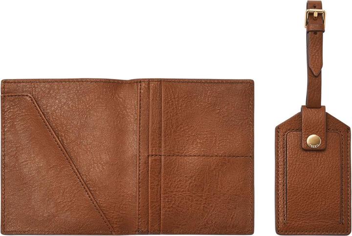 Actual product image Fossil Gift Set Passport Case and Luggage Tag