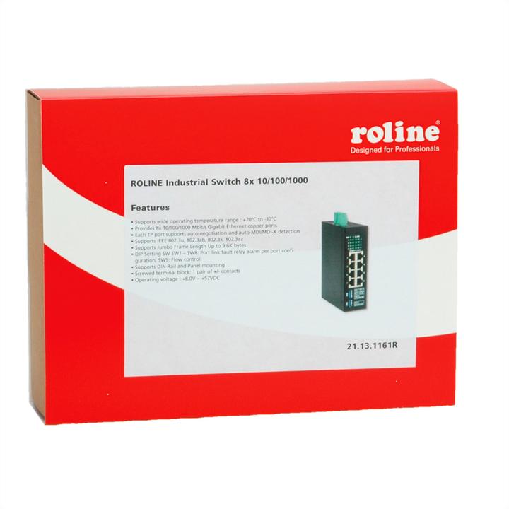 Produktbild Roline Gigabit Ind.Switch (8 Ports)