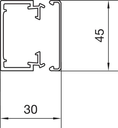 Immagine prodotto Hager Canali di installazione in PVC LF, 30 x 45 x 2.000 mm, bianco traffico (200 cm)