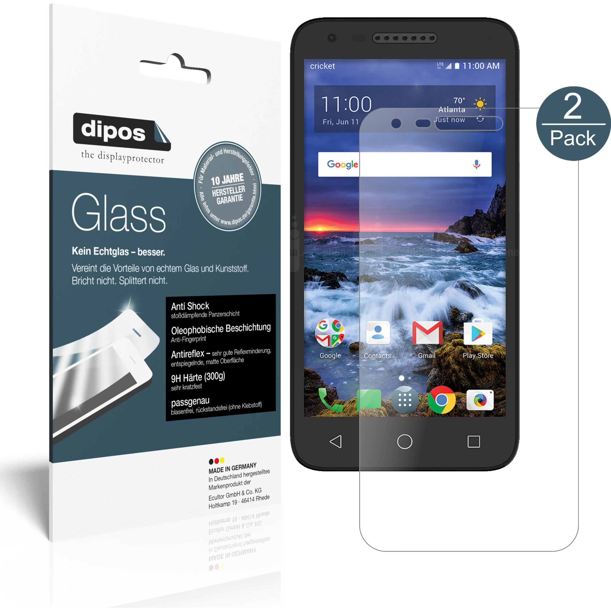 Dipos Displayschutz Anti-Shock (2 Stück, Alcatel Verso), Smartphone Schutzfolie, Transparent