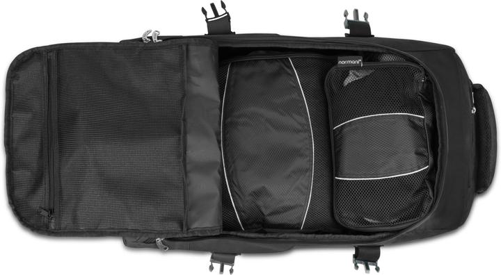 Produktbild Normani Reisetasche „Melano“ mit 5 passenden Kleidertaschen Schwarz (60 l)