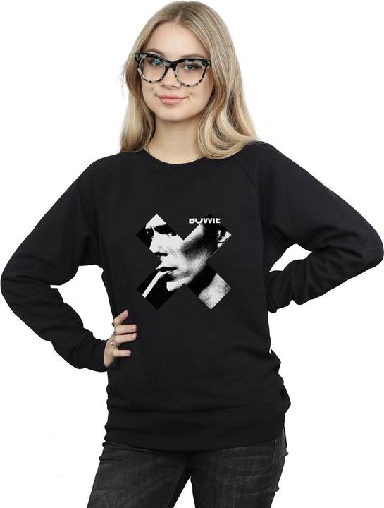 Produktbild David Bowie Cross Smoke Boyfriend Fit Sweatshirt (M)
