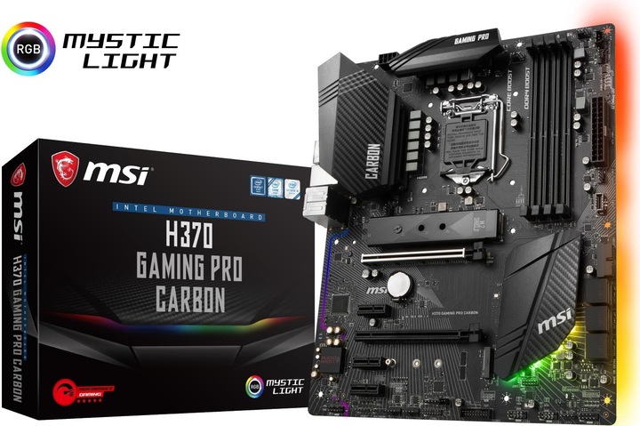 Actual product image MSI H370 Gaming Pro Carbon (LGA 1151, Intel H370, ATX)