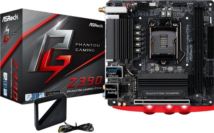 Produktbild AsRock Z390 Phantom Gaming-ITX/ac (LGA 1151, Intel Z390, Mini-ITX)