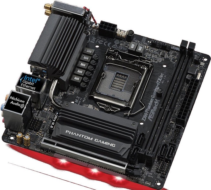 Produktbild AsRock Z390 Phantom Gaming-ITX/ac (LGA 1151, Intel Z390, Mini-ITX)