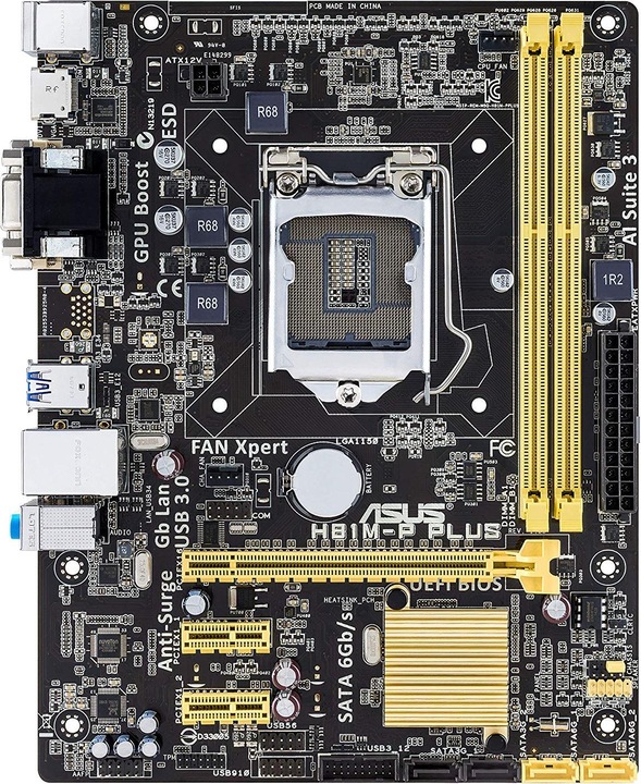 Actual product image ASUS H81M-P Plus (LGA 1150, Intel H81, mATX)