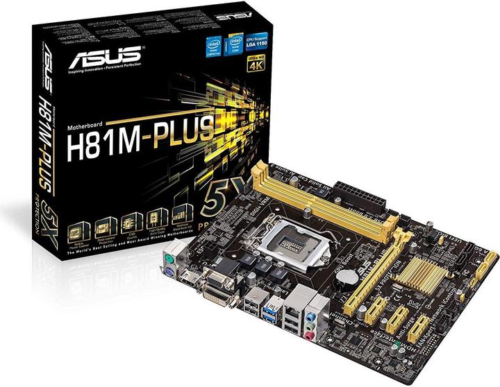 Actual product image ASUS H81M-P Plus (LGA 1150, Intel H81, mATX)