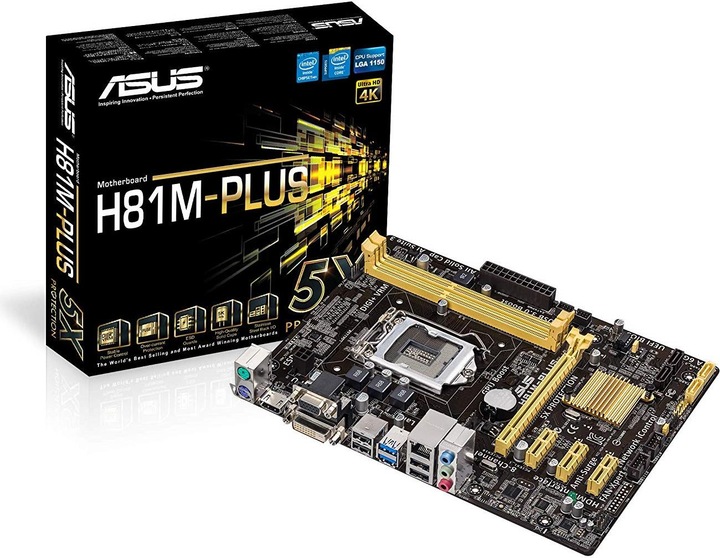 Actual product image ASUS H81M-P Plus (LGA 1150, Intel H81, mATX)