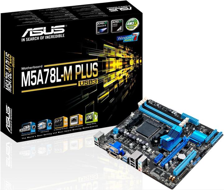 Produktbild ASUS M5A78L-M Plus/USB3 (AM3+, AMD 760G, mATX)