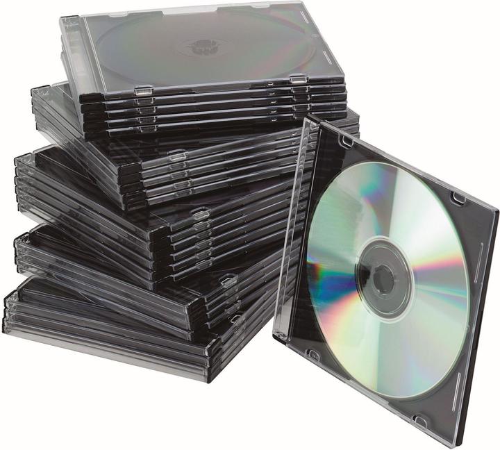 Q-Connect Pochettes de CD/DVD Slim-Case (25 pièces)