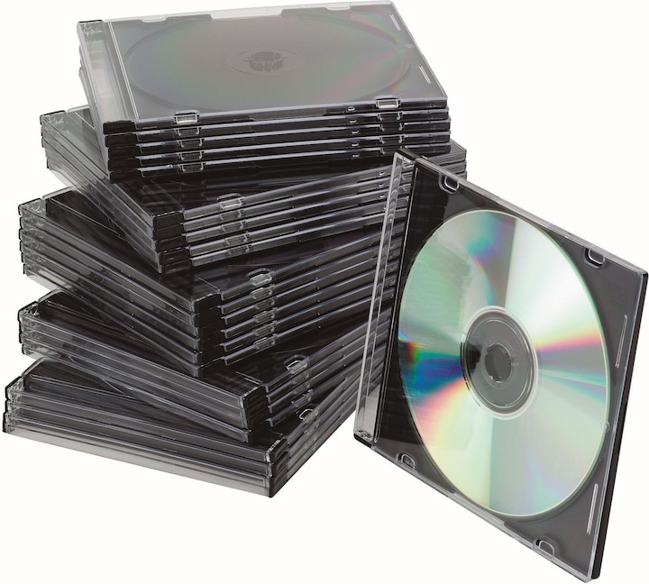 Q-Connect CD/DVD Hüllen Slim-Case (25 Stück)