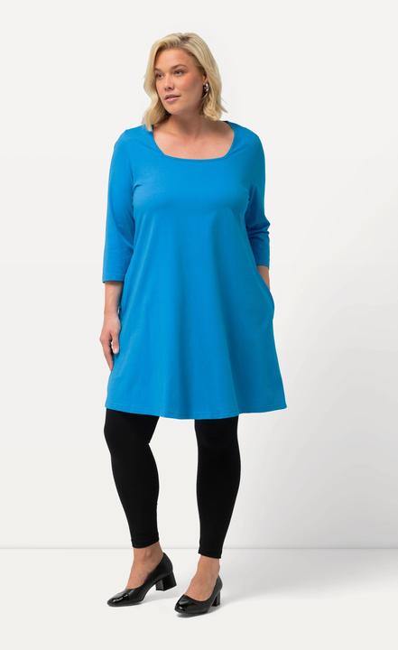 Produktbild Ulla Popken Longshirt, A-Linie, Carré-Ausschnitt, 3/4-Arm (56)