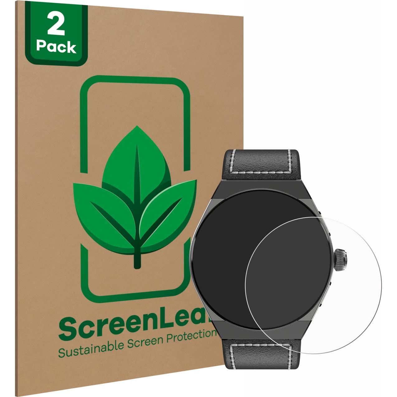 ScreenLeaf Schutzfolie nachhaltiger Displayschutz Display Schutz Folie Klar Transparent, Smartwatch Schutzfolie, Transpa...