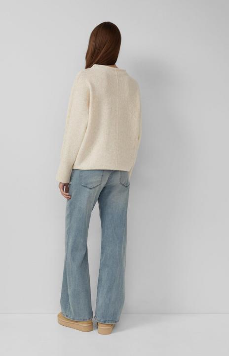 Produktbild s.Oliver Strickpullover Strickpullover mit Stehkragen und Fledermausärmeln (46)