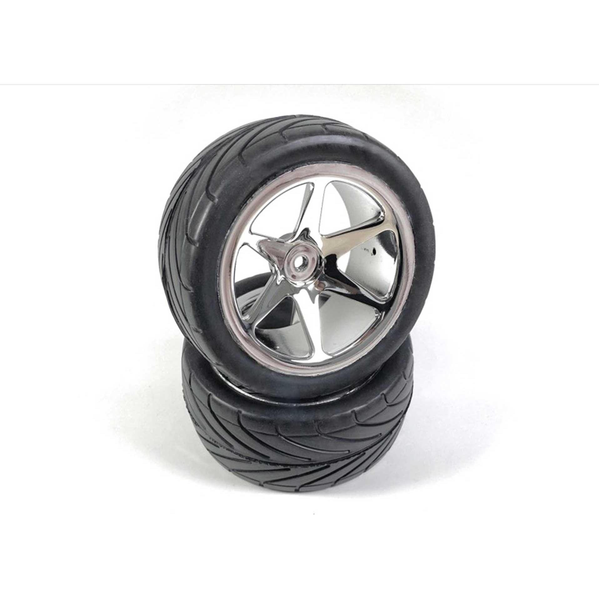 Absima 1:10 Buggy Räderset 6 Speichen/Street hinten chrome (2)