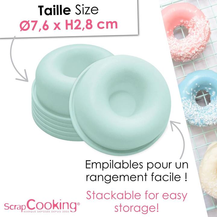 Produktbild ScrapCooking 6er Set Silikonform "Donuts" (7.60 cm)