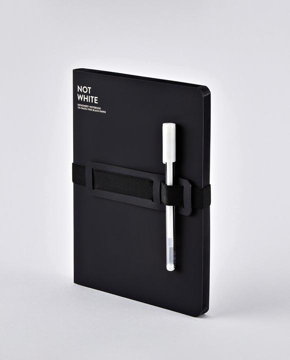 Actual product image Nuuna Not White L LIGHT, black (22 x 16.5 cm, Plain, Soft cover)