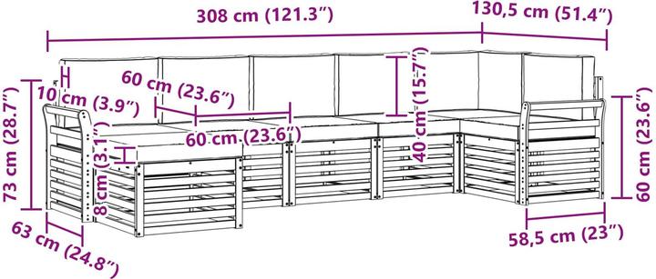 Produktbild vidaXL Outdoor-Sofa