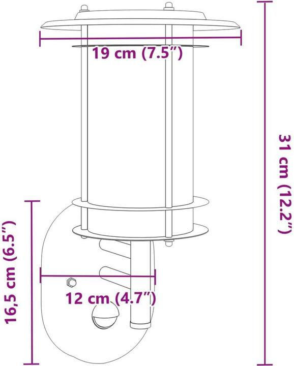 Produktbild vidaXL Aussenwandleuchte (GU10, IP44)
