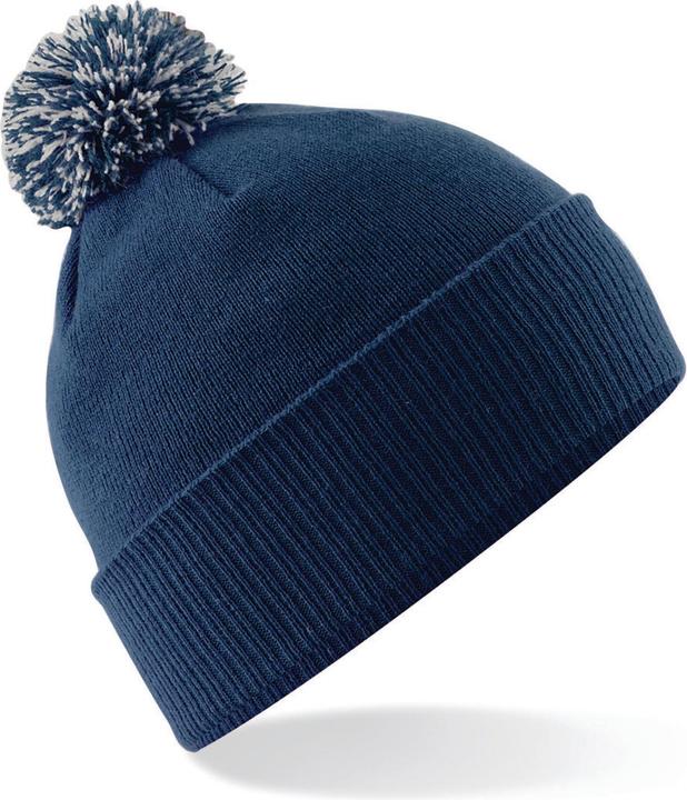 Navy con pompon grigio