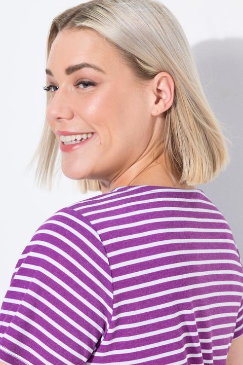 Immagine prodotto Ulla Popken Maglia classica e funzionale con righe, scollo a V e mezze maniche (42, 44)