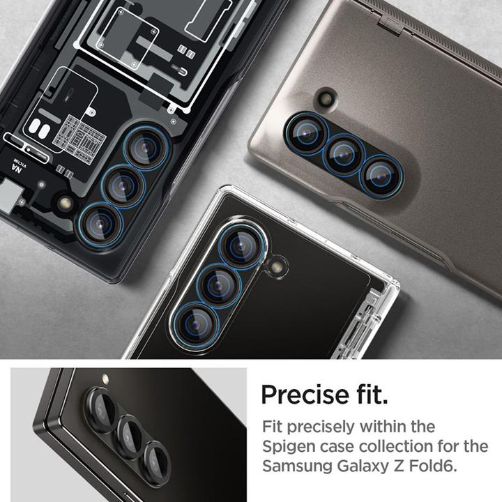 Immagine prodotto Spigen Optik.tR "EZ Fit" Camera Protector 2-Pack Galaxy Z Fold 6 Nero (2 Pezzo/i, Samsung Galaxy Z Fold6)
