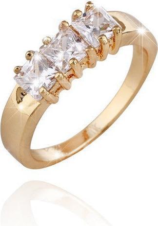 Actual product image Hermex Gold ring RGP with cubic zirconia - gold size 56 (56)