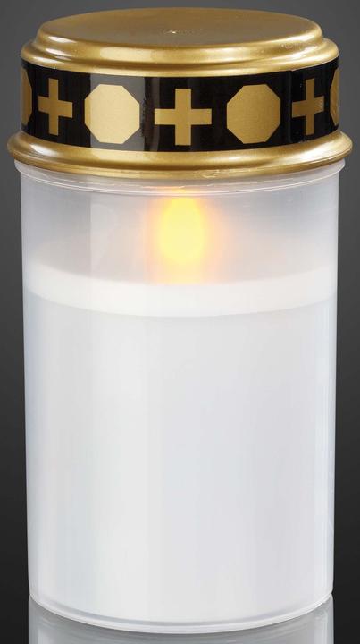 Hellum Grablicht weiss LED gelb Timer 522860 (1 x)