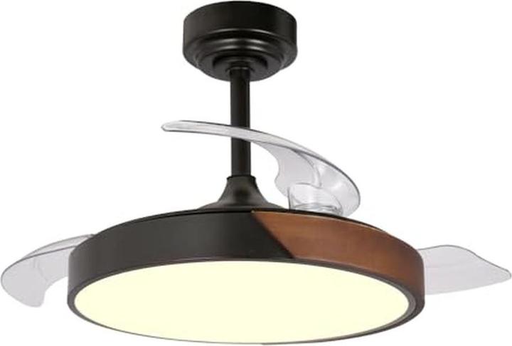 Wonderlamp Opklapbare Mini-Ventilator mit LED-Licht, dimmbar, 3 Farbtemperaturen, energieeffizient