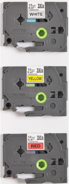 Immagine prodotto Brother Multipack TZe-31M3 (1.20 cm, Giallo, Rosso, Nero, Bianco)