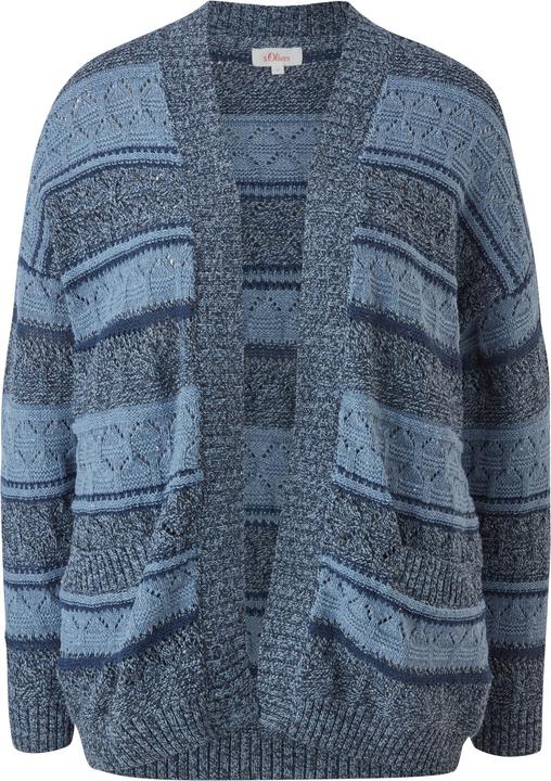 Produktbild s.Oliver Strickjacke Cardigan mit Lochmuster (L)