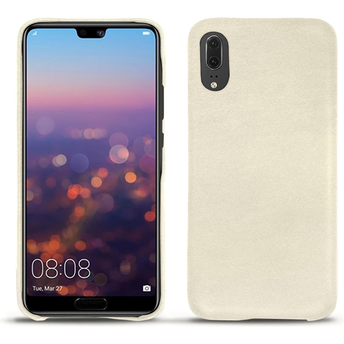 Noreve Lederschutzhülle (Huawei P20), Smartphone Hülle, Weiss